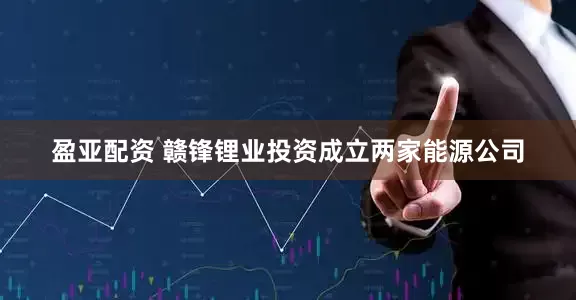 盈亚配资 赣锋锂业投资成立两家能源公司